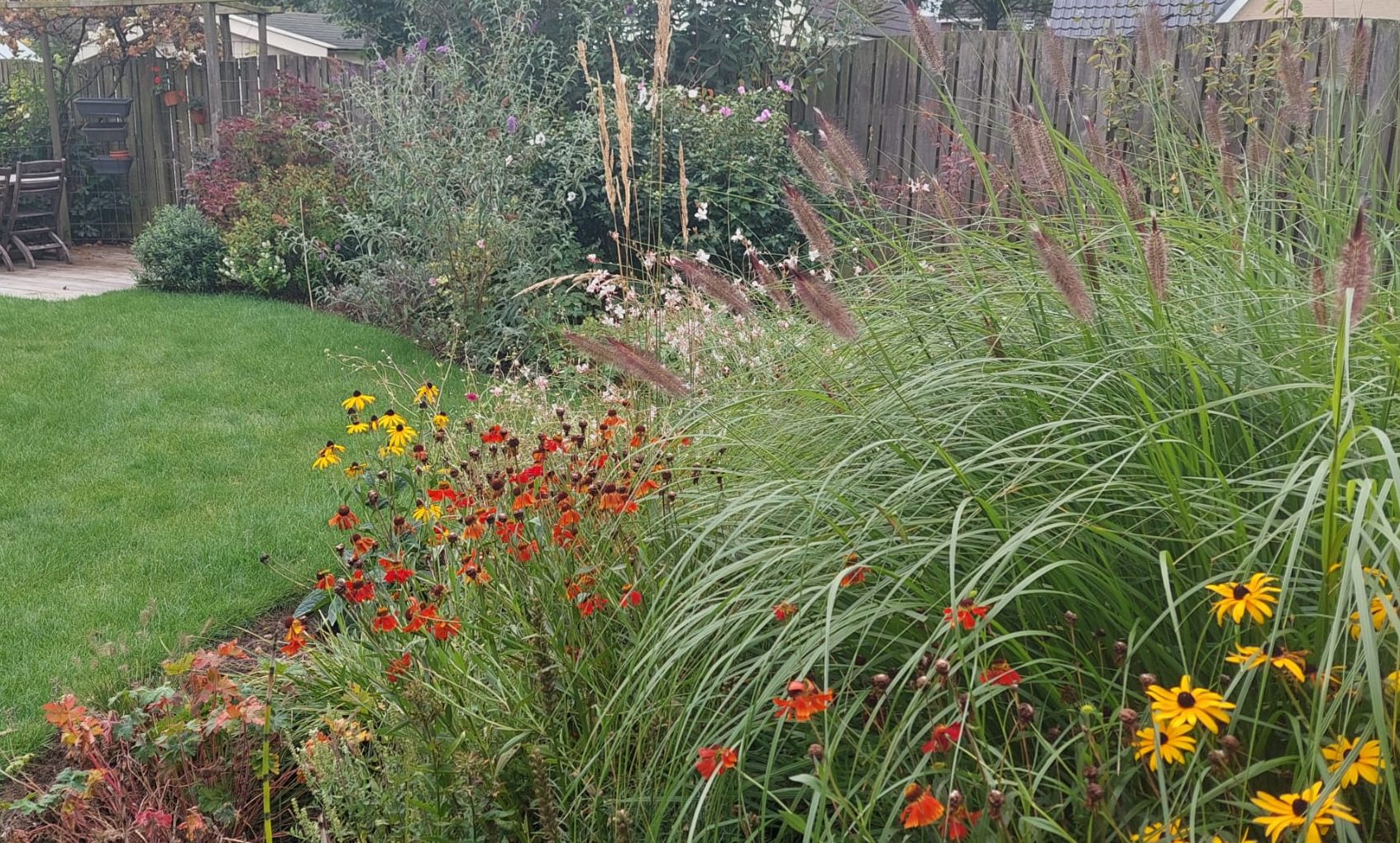 Tuin in bloei et garsveldje