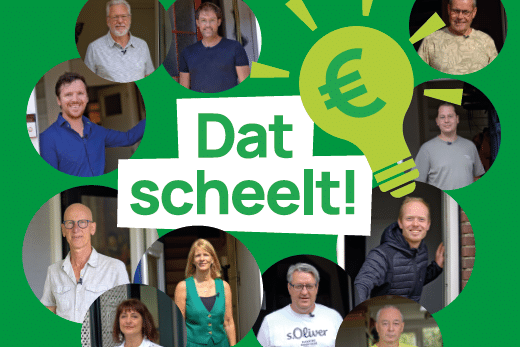 Foto van de besparingscampagne Dat Scheelt met de inwoners in beeld